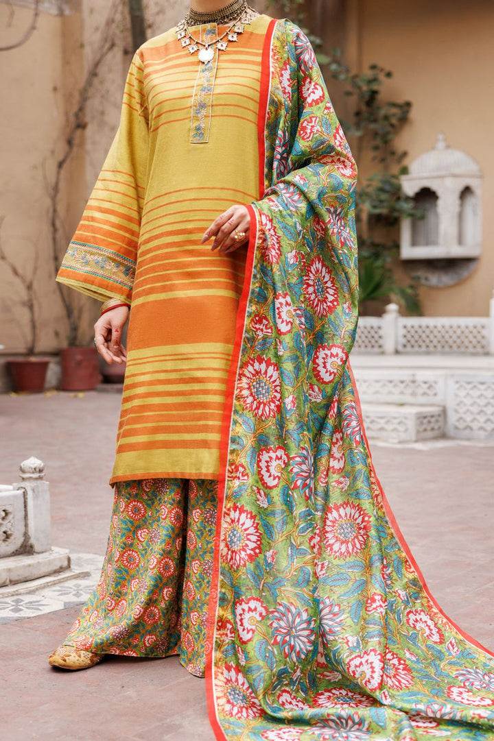 Yarn Dyed Mehndi Stitched Suit - Almirah