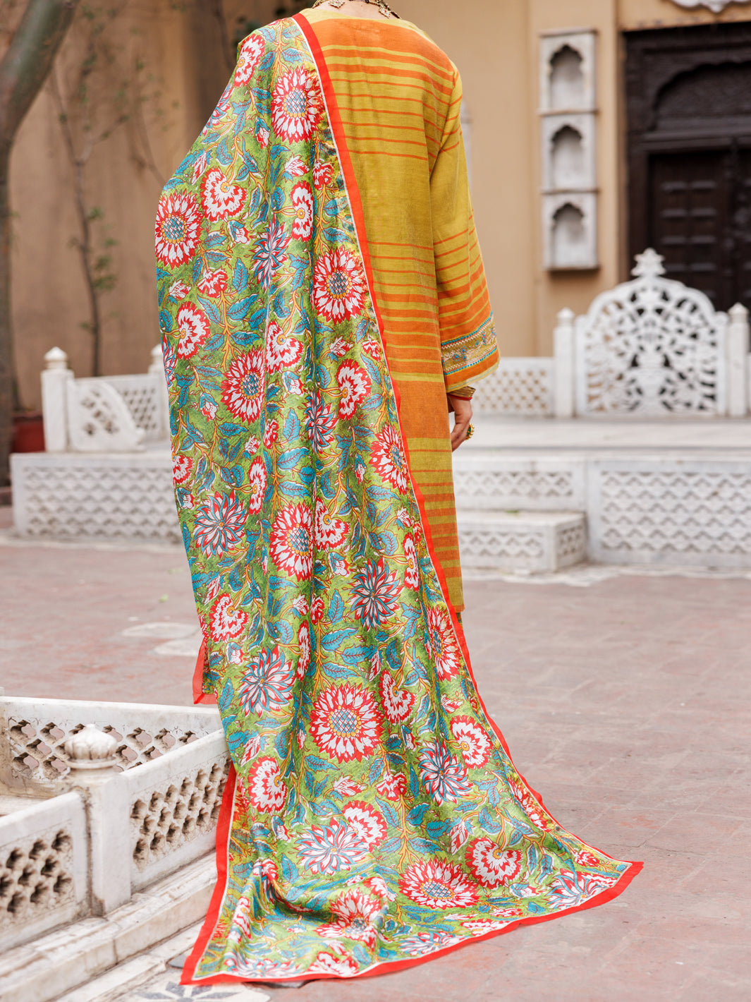 Yarn Dyed Mehndi Stitched Suit - Almirah