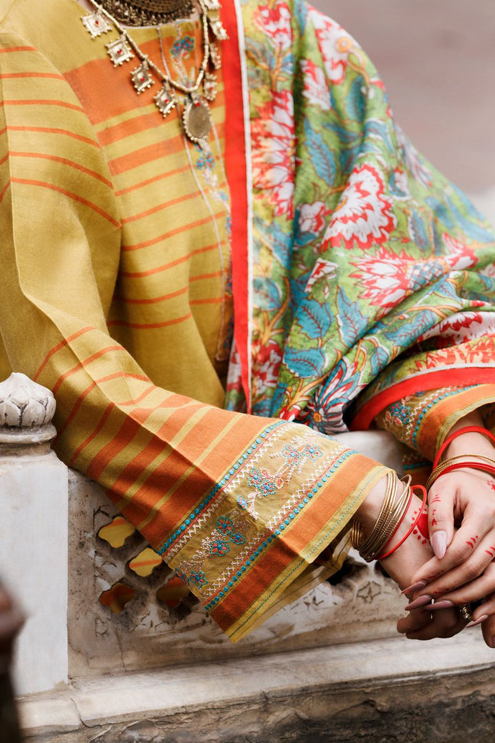 Yarn Dyed Mehndi Stitched Suit - Almirah