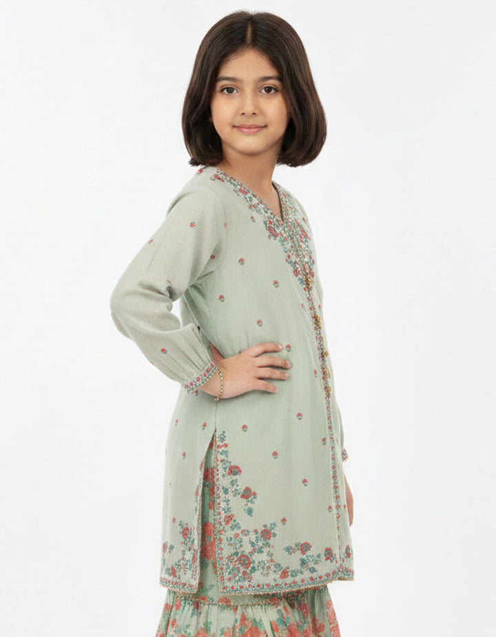 Cotton Silk Blue Stitched Suit - J. Junaid Jamshed