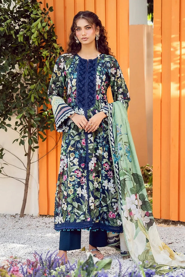Lawn Blue Stitched Suit - Elaf