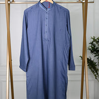 Blended Dull Blue Kurta - J. Junaid Jamshed