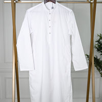Cotton White Kurta - J. Junaid Jamshed