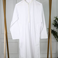 Cotton White Kurta - J. Junaid Jamshed