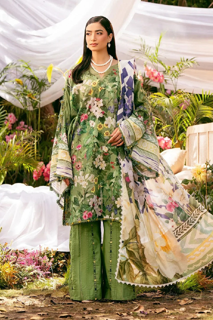 Lawn Green Stitched Suit - Elaf