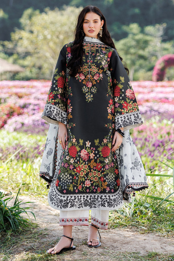 Lawn Black Stitched Suit - Jazmin