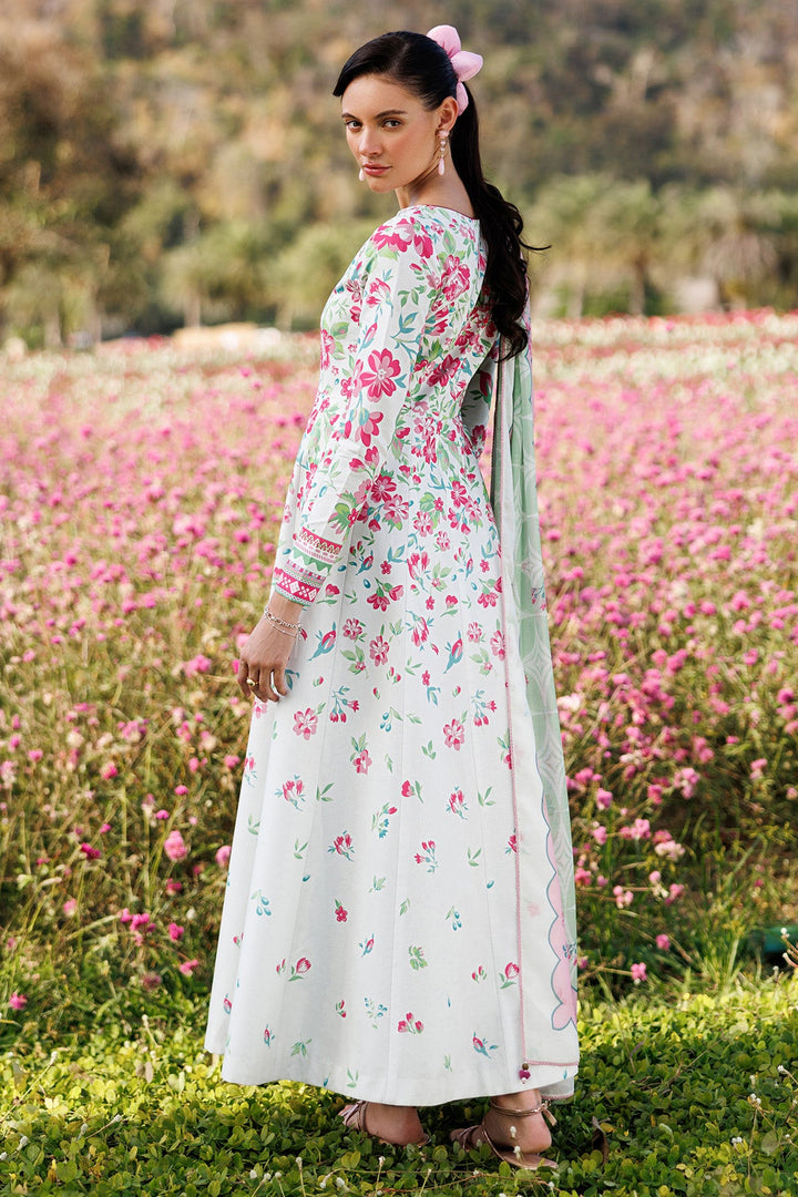 Digital Printed Lawn Light Grey Stitched Suit - Jazmin