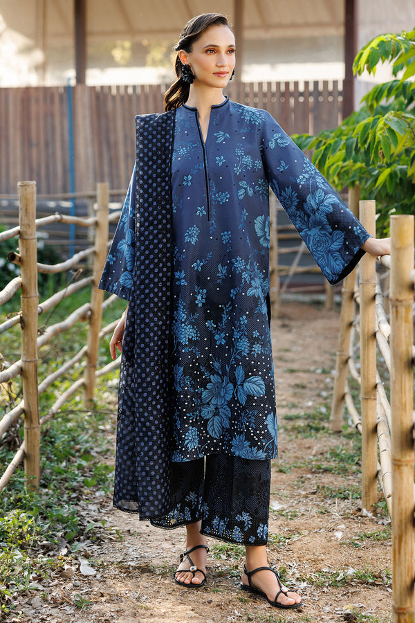 Lawn Blue Stitched Suit - Jazmin