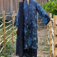 Lawn Blue Stitched Suit - Jazmin