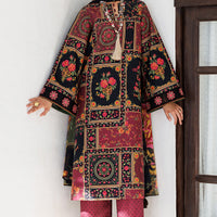 Embroidered Lawn Plum Unstitched Suit - Jazmin
