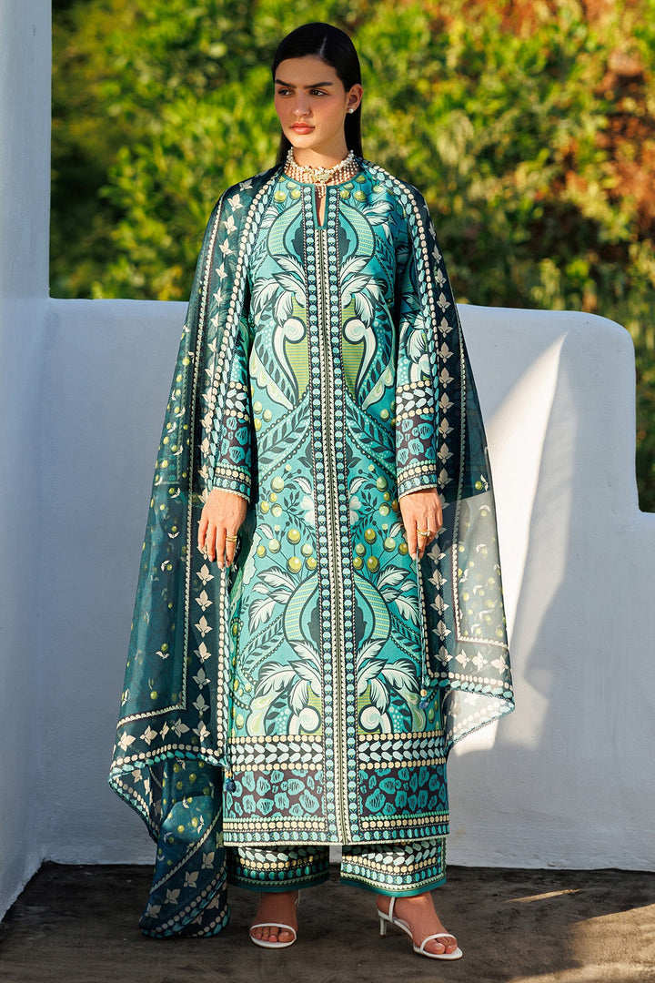 Lawn Green Stitched Suit - Jazmin