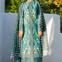Lawn Green Stitched Suit - Jazmin