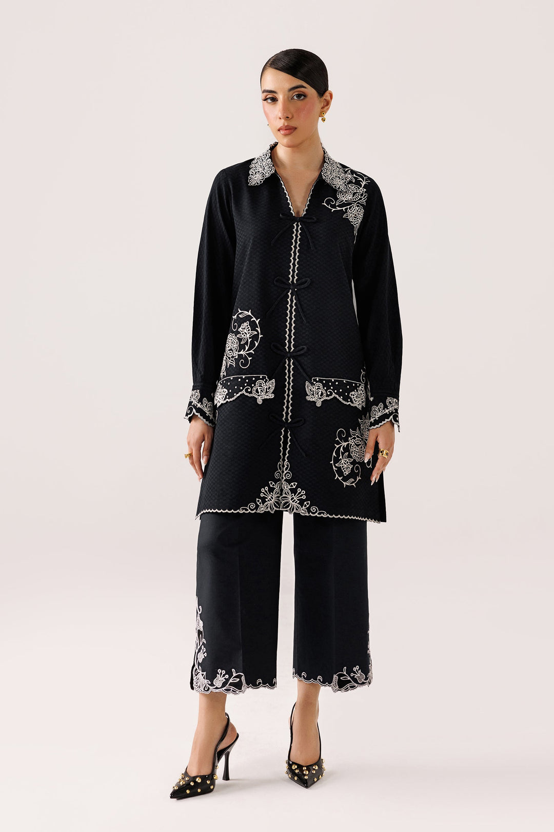Ana - Qalamkar Embroidered Co-Ords 26'