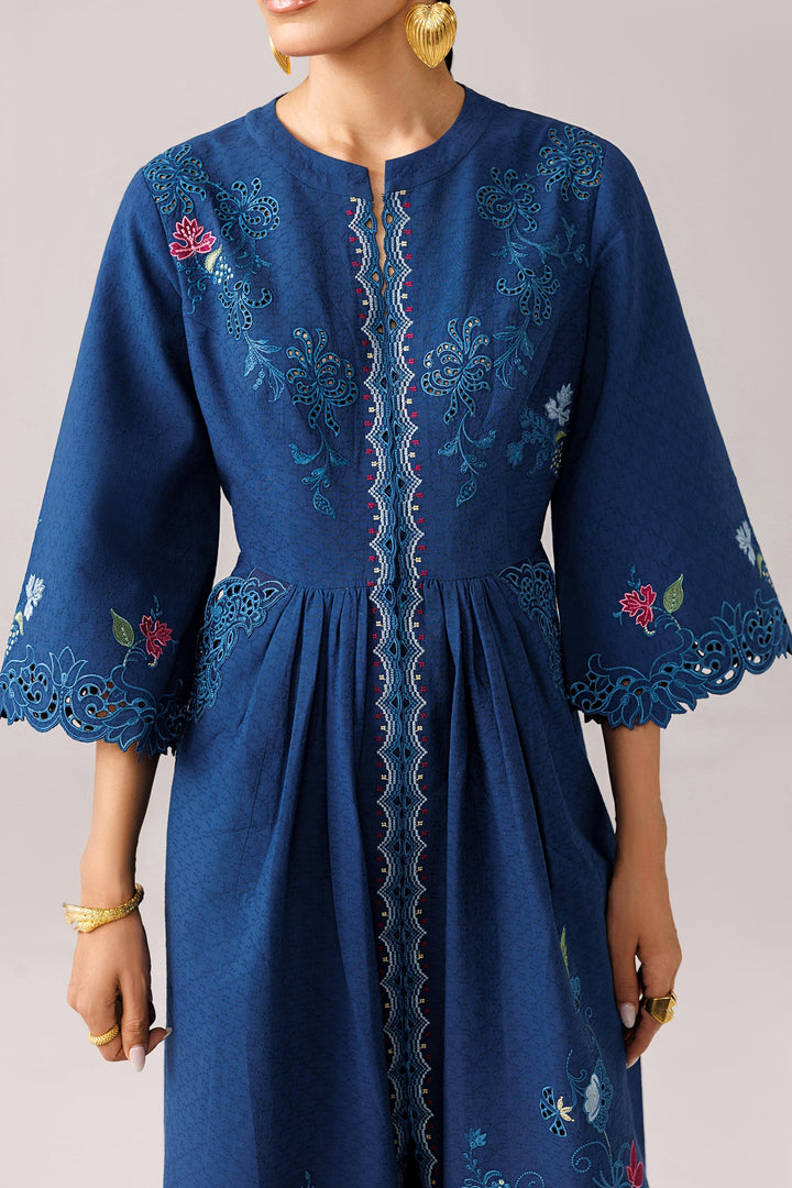 Noa - Qalamkar Embroidered Long Shirt 26'