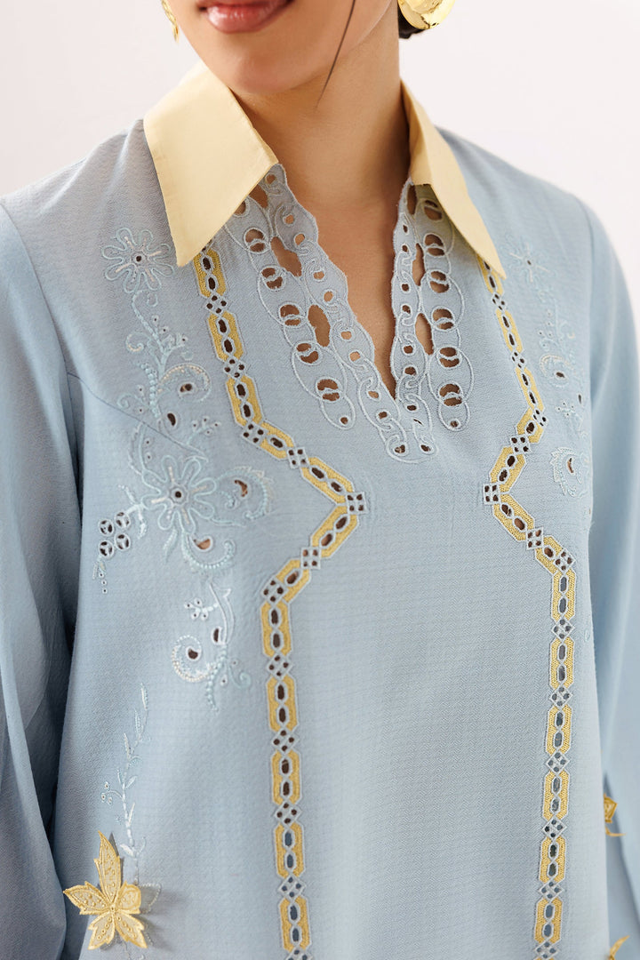 Mia - Qalamkar Embroidered Co-Ords 26'
