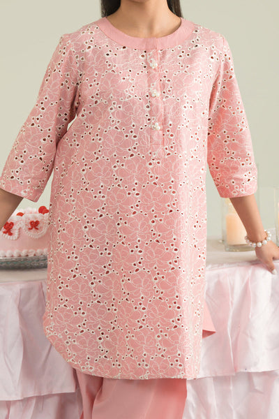 Cotton Peach Stitched Suit - Vanya