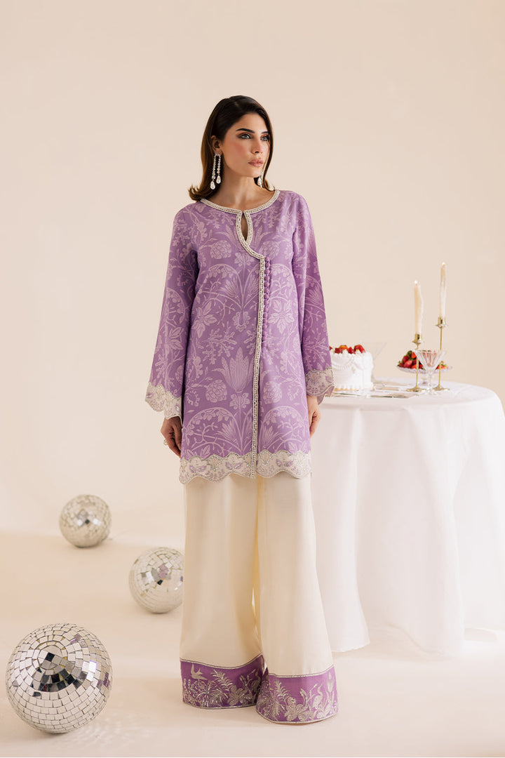 Silk Lawn Light Purple Stitched Suit - Vanya