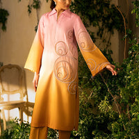 Lawn Silk Pink Stitched Meraki Formal Collection - Vanya