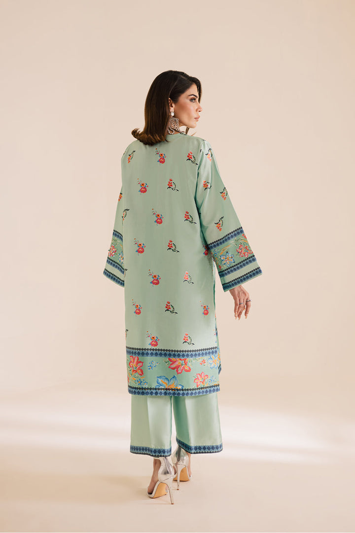 Charmeuse Silk Pista Stitched Suit - Vanya