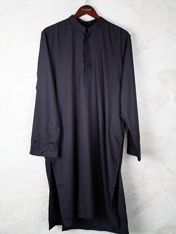 Plain Dark Grey Kameez Shalwar - Raf Raf