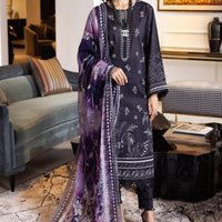 Lawn Black Stitched Signature Prints - Nureh