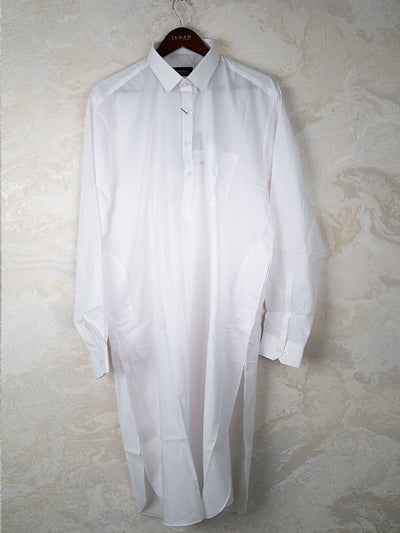 Blended White Shalwar Kameez - Bonanza