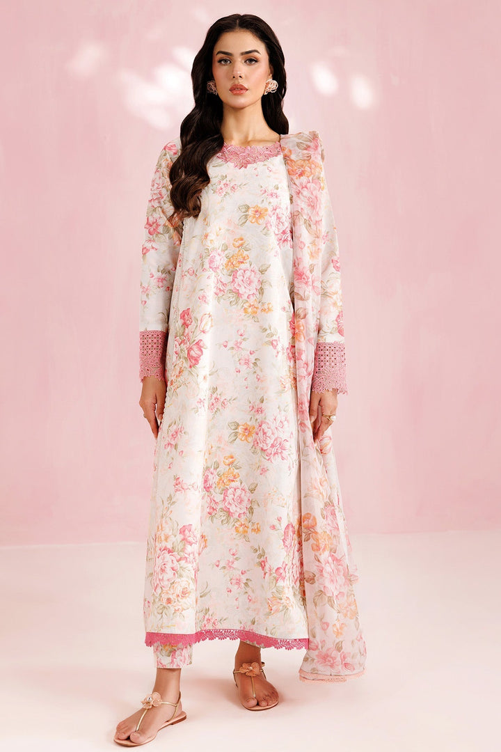 Cream Haze - Farasha Printed Essentials Stitched