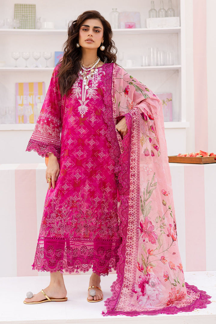 Lawn Pink Stitched Suit - Nureh Gardenia