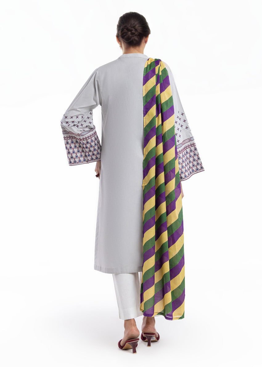 Cambric Light Grey Stitched Suit - Bonanza