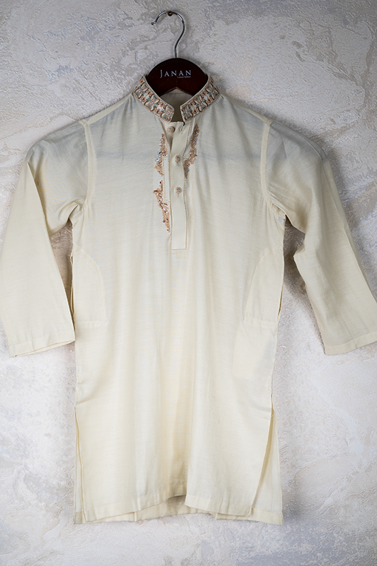 Plain Beige Shalwar Kameez - Raf Raf