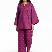 Cambric Purple Stitched Suit - Bonanza