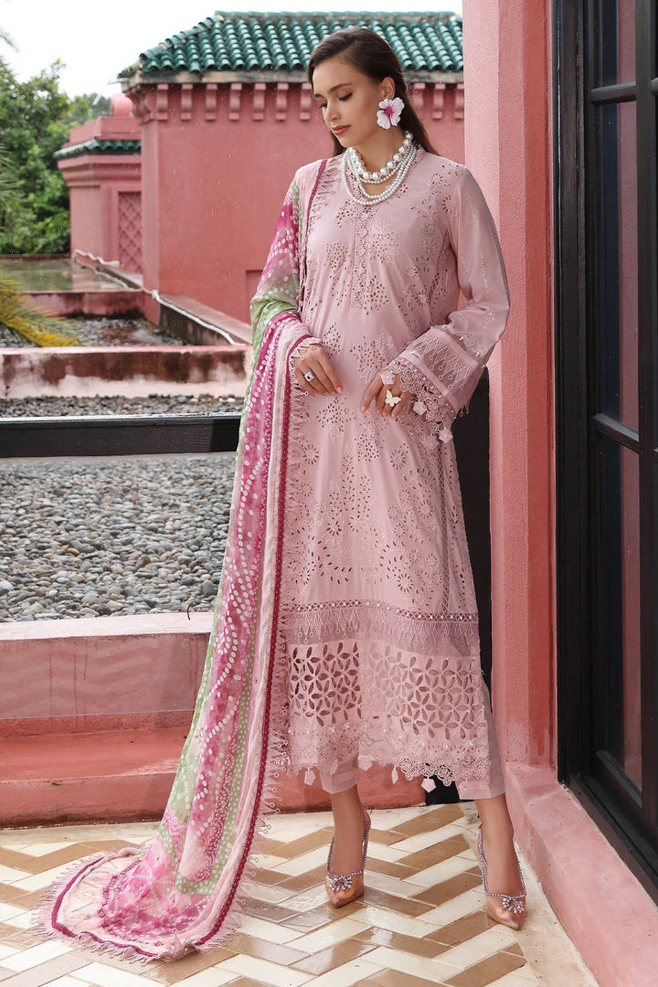 Lawn Peach Stitched Suit - Nureh