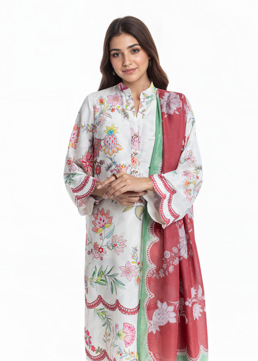 Cambric White Stitched Suit - Bonanza