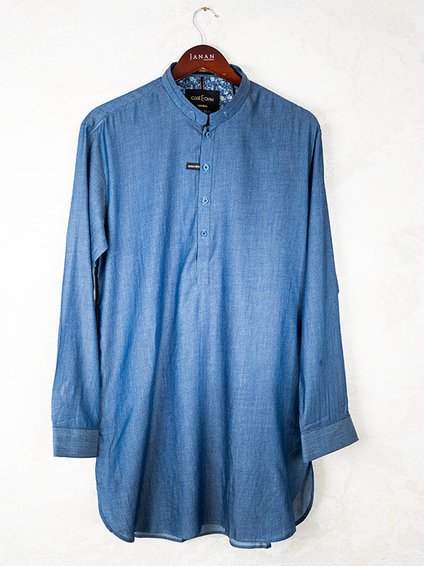 Cotton Blue Kurta Trouser - Cast & Crew