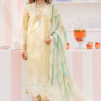 Lawn Cream Stitched Suit - Nureh Gardenia