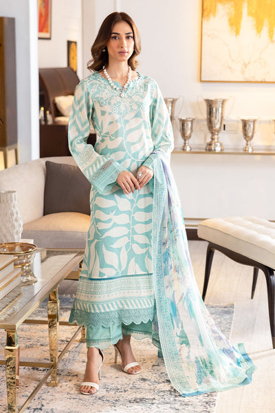 Lawn Green Stitched Signature Prints - Nureh