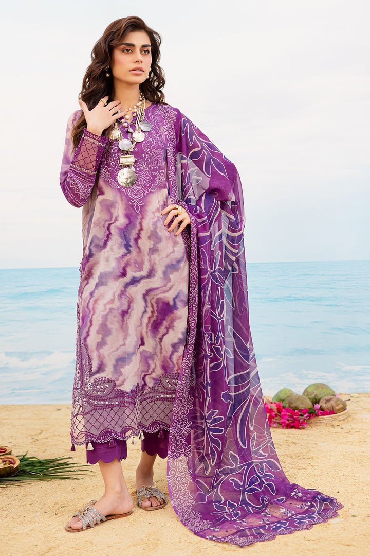 Lawn Purple Stitched Suit - Nureh Gardenia