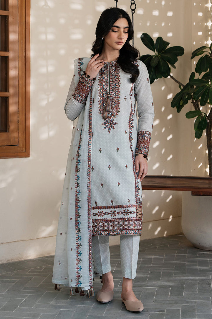 Lawn Grey Stitched Suit - Jazmin
