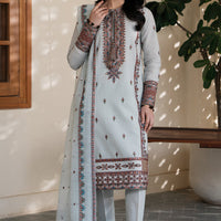 Lawn Grey Stitched Suit - Jazmin