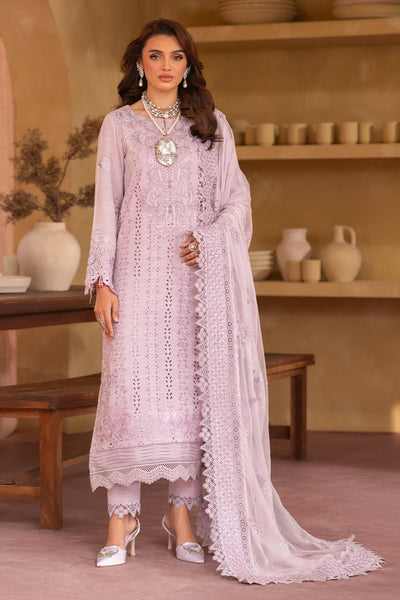 Embroidered Karandi Pink Stitched Suit - Nureh