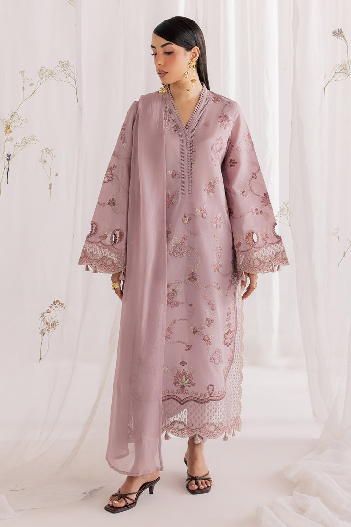 Embroidered Lawn Mauve Stitched Suit - Nureh