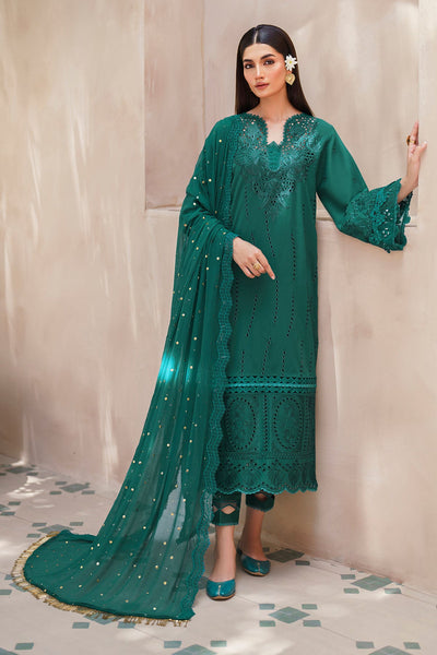 Lawn Green Stitched Suit - Nureh