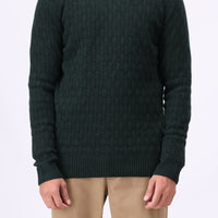 Lambs Wool Green Designer Sweater - Cambridge