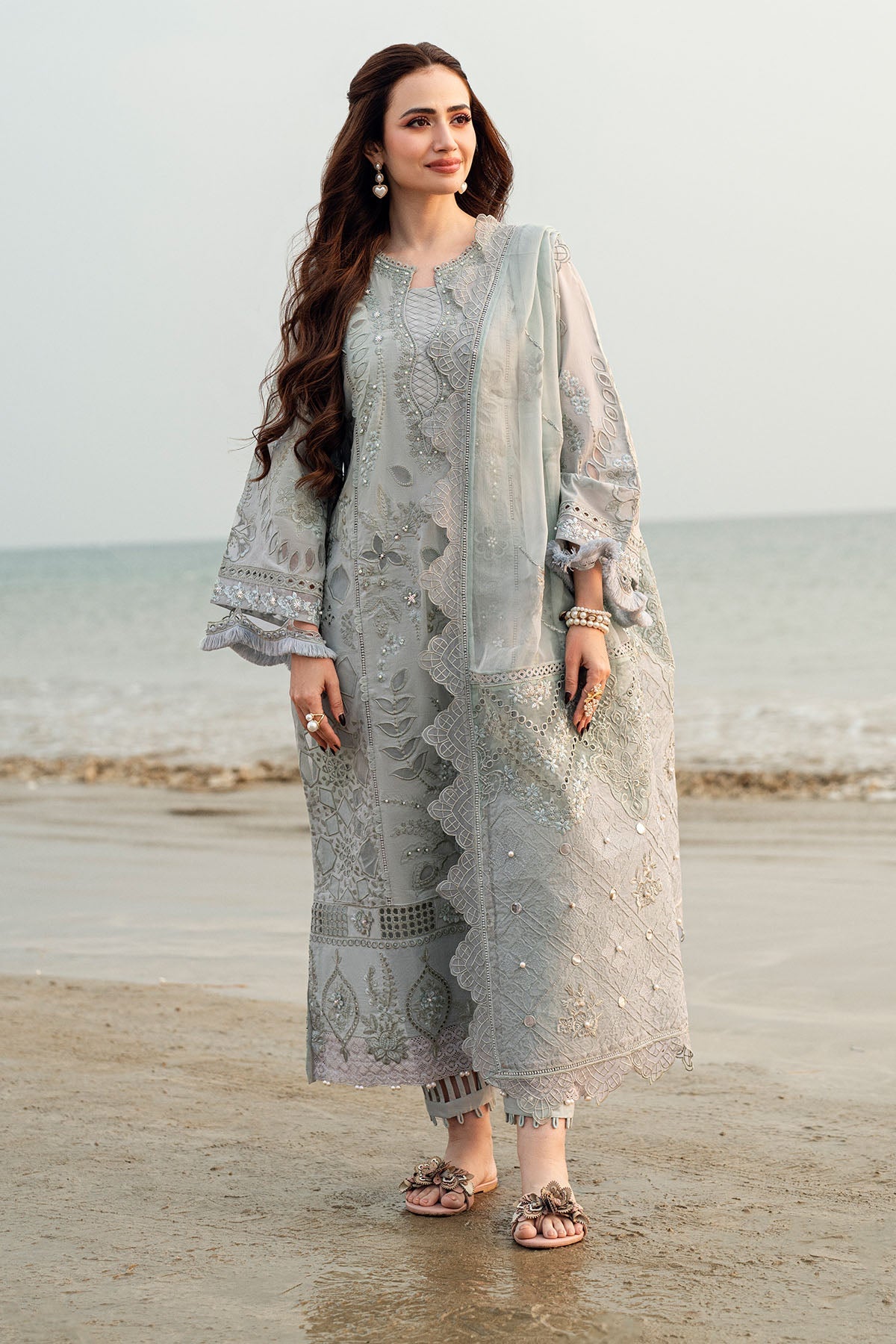 Design 2 - Nureh Khuwab Embroidered Stitched Collection