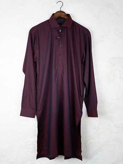 Cotton Deep Burgundy Kurta Trouser - Cast & Crew