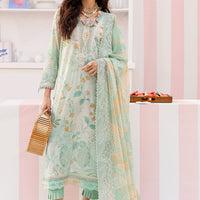 Lawn Pista Stitched Suit - Nureh Gardenia