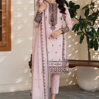 Lawn Pink Stitched Suit - Jazmin