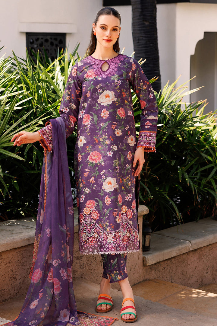 Majestic Purple - Farasha Printed Essentials Stitched