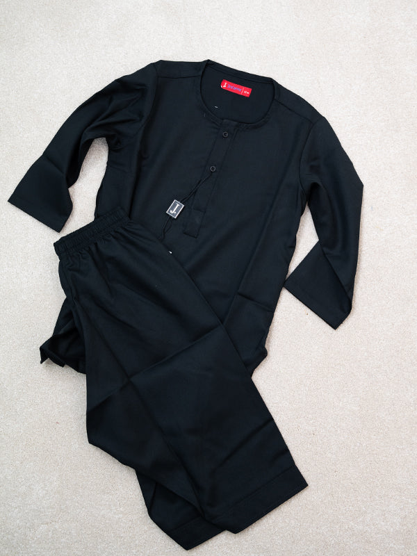 Blended Black Boys Kameez Shalwar - J. Junaid Jamshed