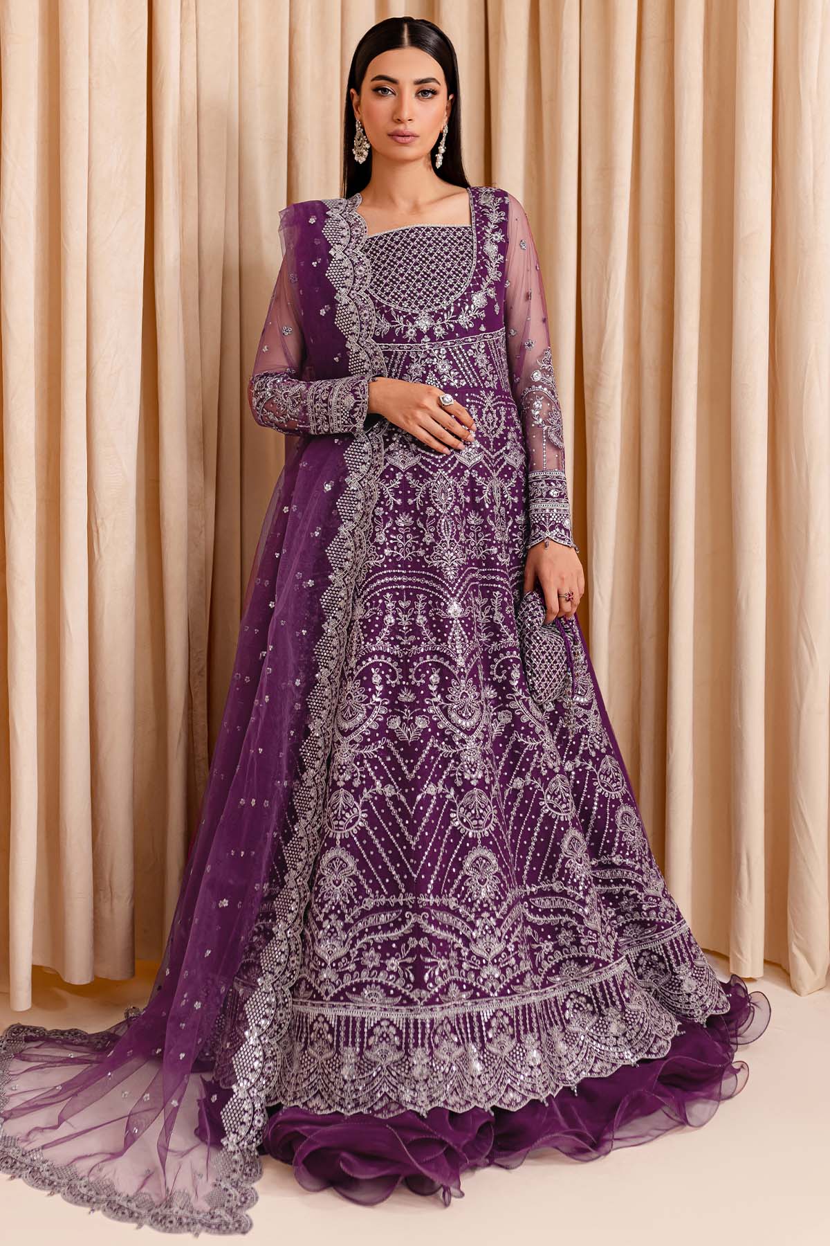 Plum Passion - Farasha Lumiere Formal Stitched